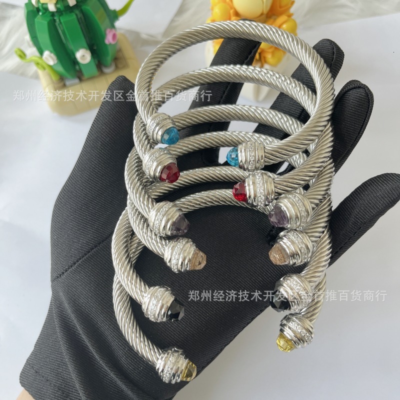 DY Cable Jewelry Designer Davidjersey Yurmannn Luxury Bracelet For Woman Men Luxe Bangle D Y Trendy Braided Twist Open Bracelet DB90