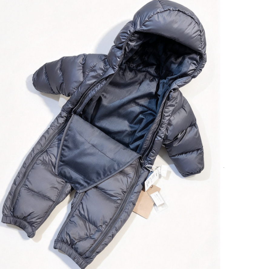 Unisex Boys Girls Infant Down Romper Duck Pattern White Winter Thickened Warm Designer Jumpsuit Princess Style Outdoor Leisure Children One Piece Ou