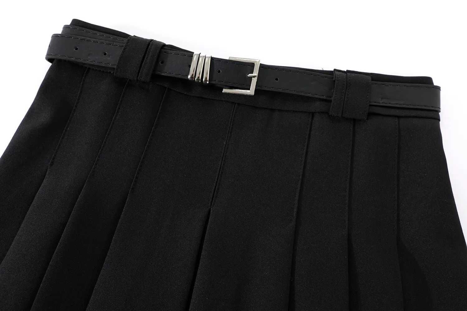 Mini Pleated Skirt Women Skirts Autumn 2026 New Arrival High Waist Skirts With Belt Korean Fashion Style Mini Skirt For Women Hot Sale W261017
