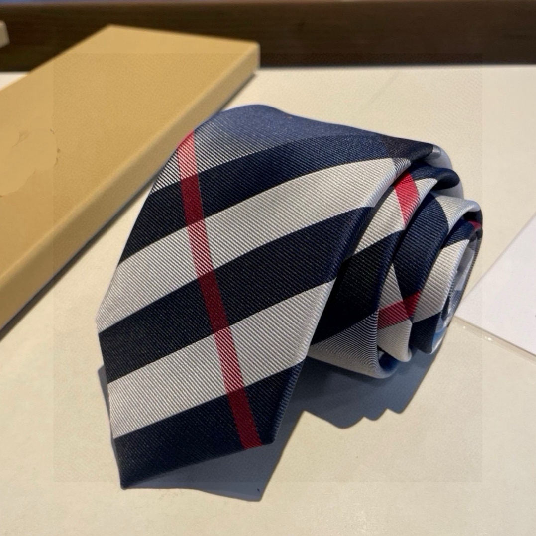 YYBB 2026 Luxury New Designer 100% Silk Tie Men's and Women's Pattern Letter L Tie Party Suitable for Wedding Business Weaving Fashion Des