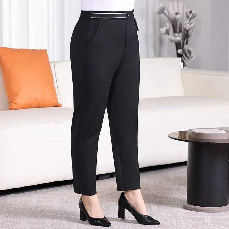 Leggings Women's Women's Pants Capris Lady Pants Women Ankle Length White Black Plus Size 5XL 6XL 7XL Spring Summer Harem High Waisted s F