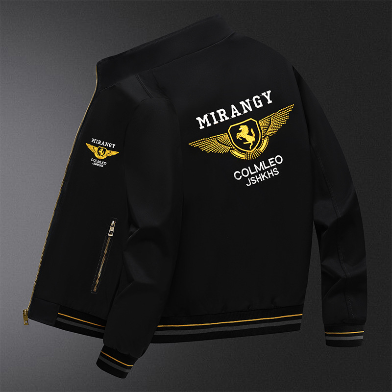 Men New High End Embroidered Baseball Jacket European Korean Style Trendy Casual Coat Handsome Soft Comfortable Daily Street Outerwear For Men