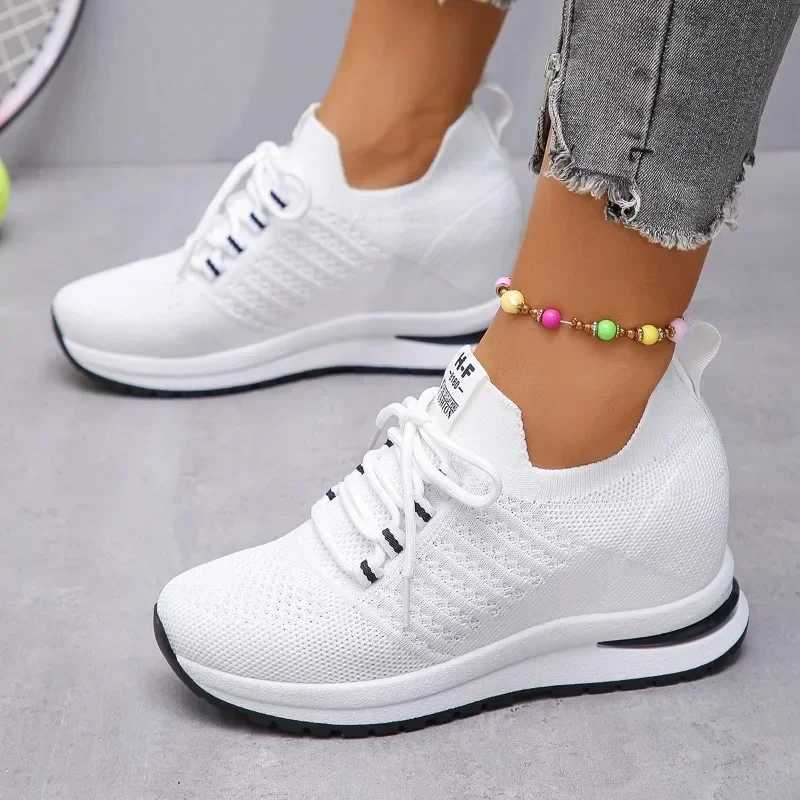 Casual Shoes Ladies Shoes 2024 Mesh Women's Vulcanize Shoes Breathable Women Sneakers Lace Up Realce Interior Women's Casual Shoes H261016
