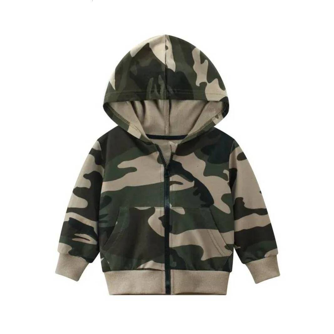 Girls Hoodie pullover Autumn Baby Boys Hoodie 100 Cotton Thin Khaki Camouflage Hooded Clothes Kids Girls Zipper Coat Spring Clothing Crew Neck S