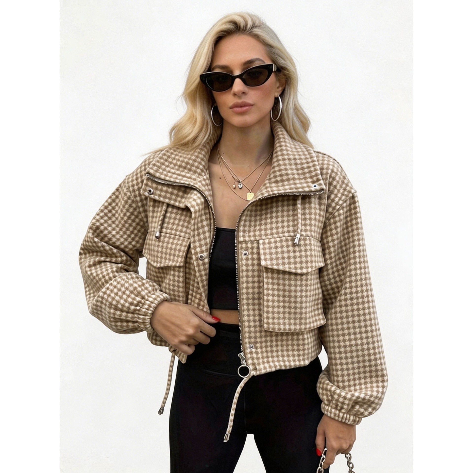 Women Autumn New American Style Loose Short Workwear Jacket European Trendy Casual Coat Soft Durable Handsome Daily Street Outerwear For Ladies