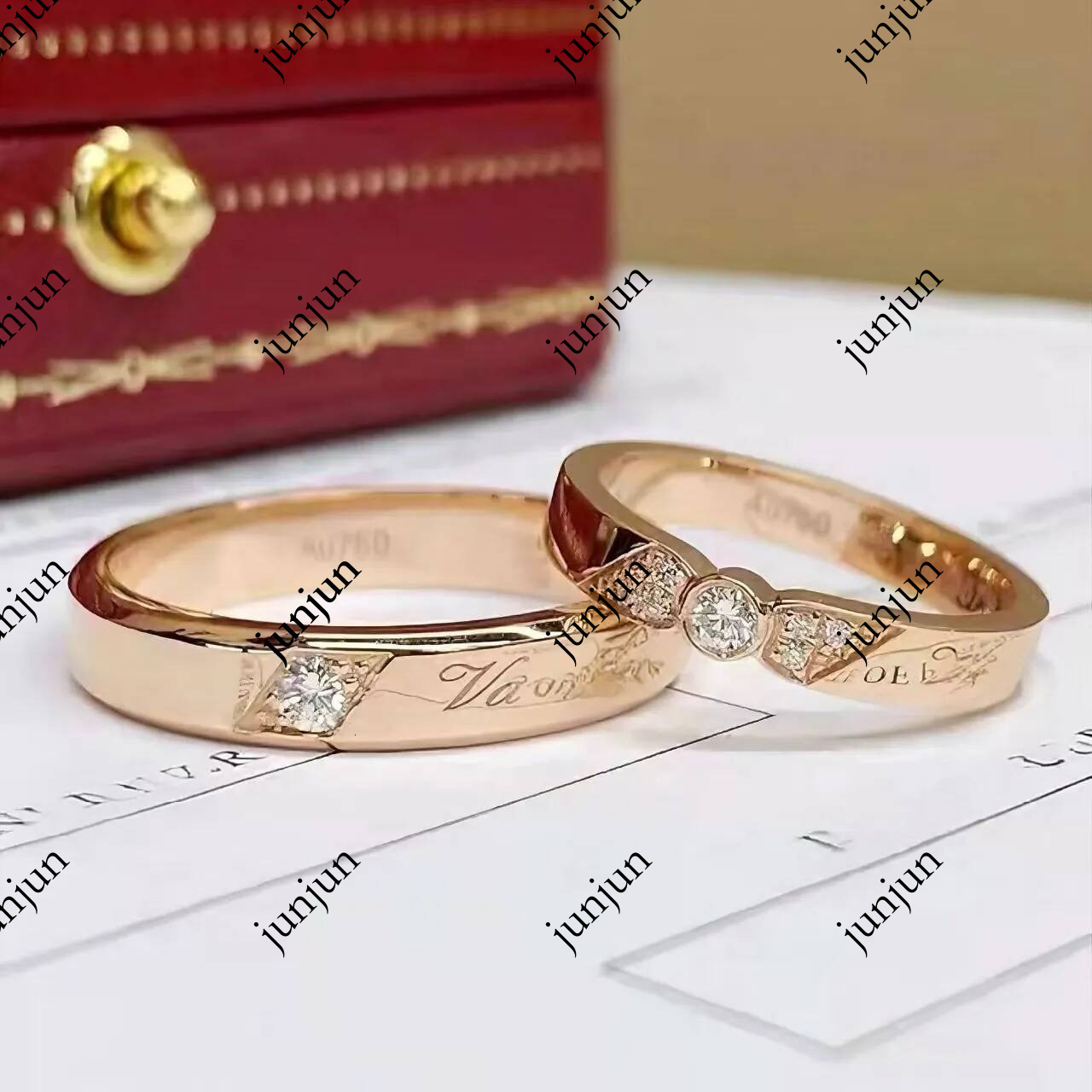 Ring Plated 18K Gold Classic Signature Letter Designer for Women Men Unisex Couple Rings Fashion Diamond Engraved Wedding Band Jewelry