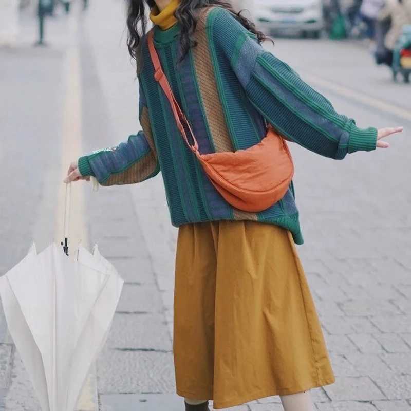 Evening Bags Nylon Hobos Women's Shoulder Dumpling Bag Large Capacity Travel Crossbody Half Moon Bags Outdoor Phone Pouch Handbags H261016