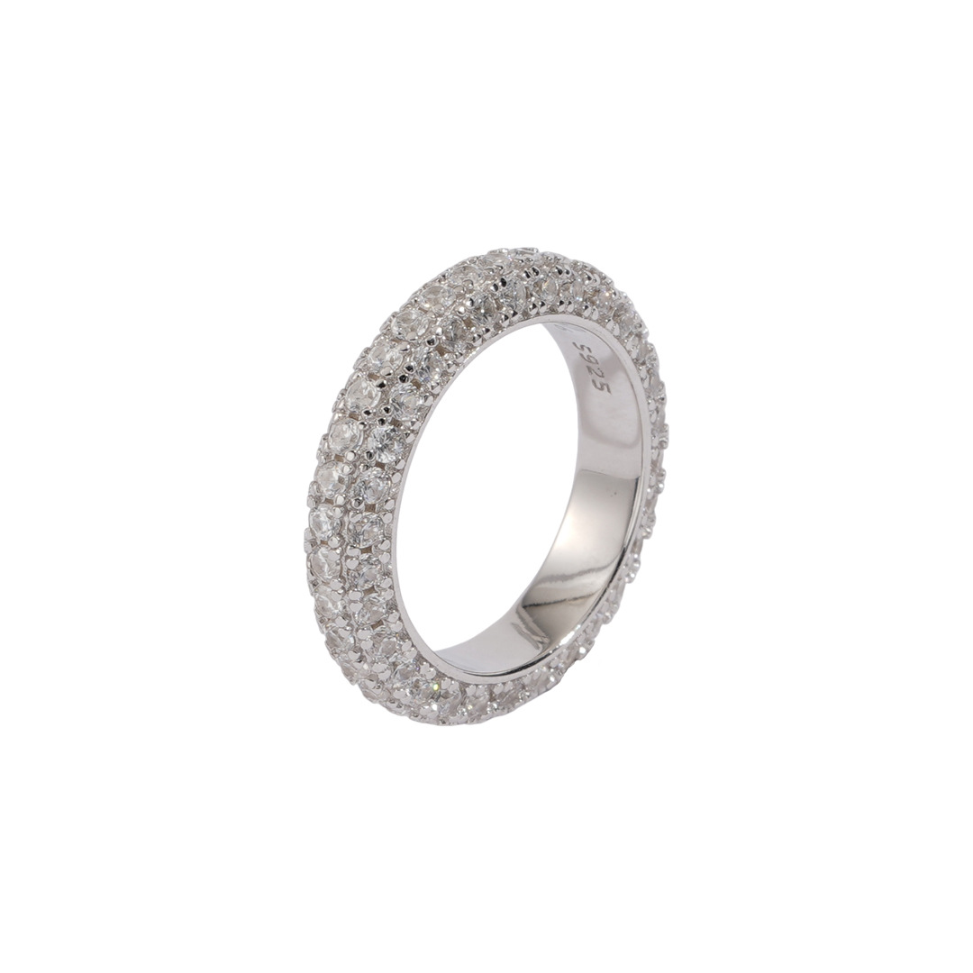 S925 Sterling Silver damond ring jewelry Starry Ring for Women Vintage Full-Diamond Index Finger Ring Fashion designer ring
