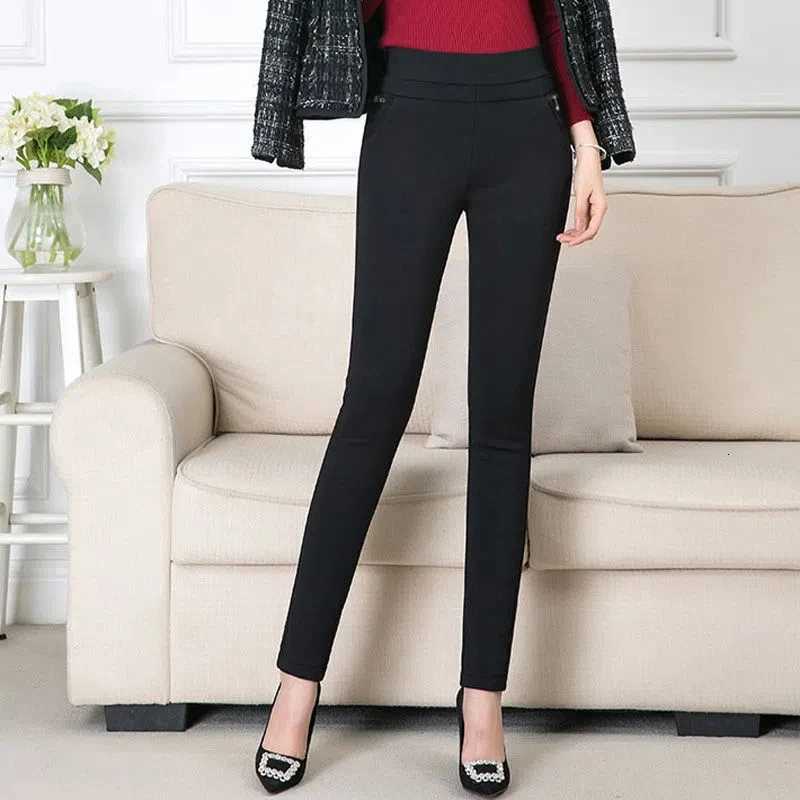 Pants Capris Women's Leggings Women's Women Black Casual Pants Female Elastic Pencil Pants High Waist Trousers Spring Summer Autumn Winter