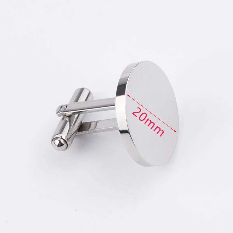 Links 10Pcs/Lot High Quality Cuff 15mm 20mm Round Cufflinks Stainless Steel Mirror Polish Blank Cufflinks For DIY Jewelry MakingW261017