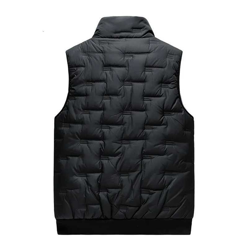 Vest Men's Vests Men's Warm Large Size 6XL 7XL 8XL Multi-pocket Stand-up Collar Vest Solid Color Black Gray Winter Outdoor Thickened Jacke