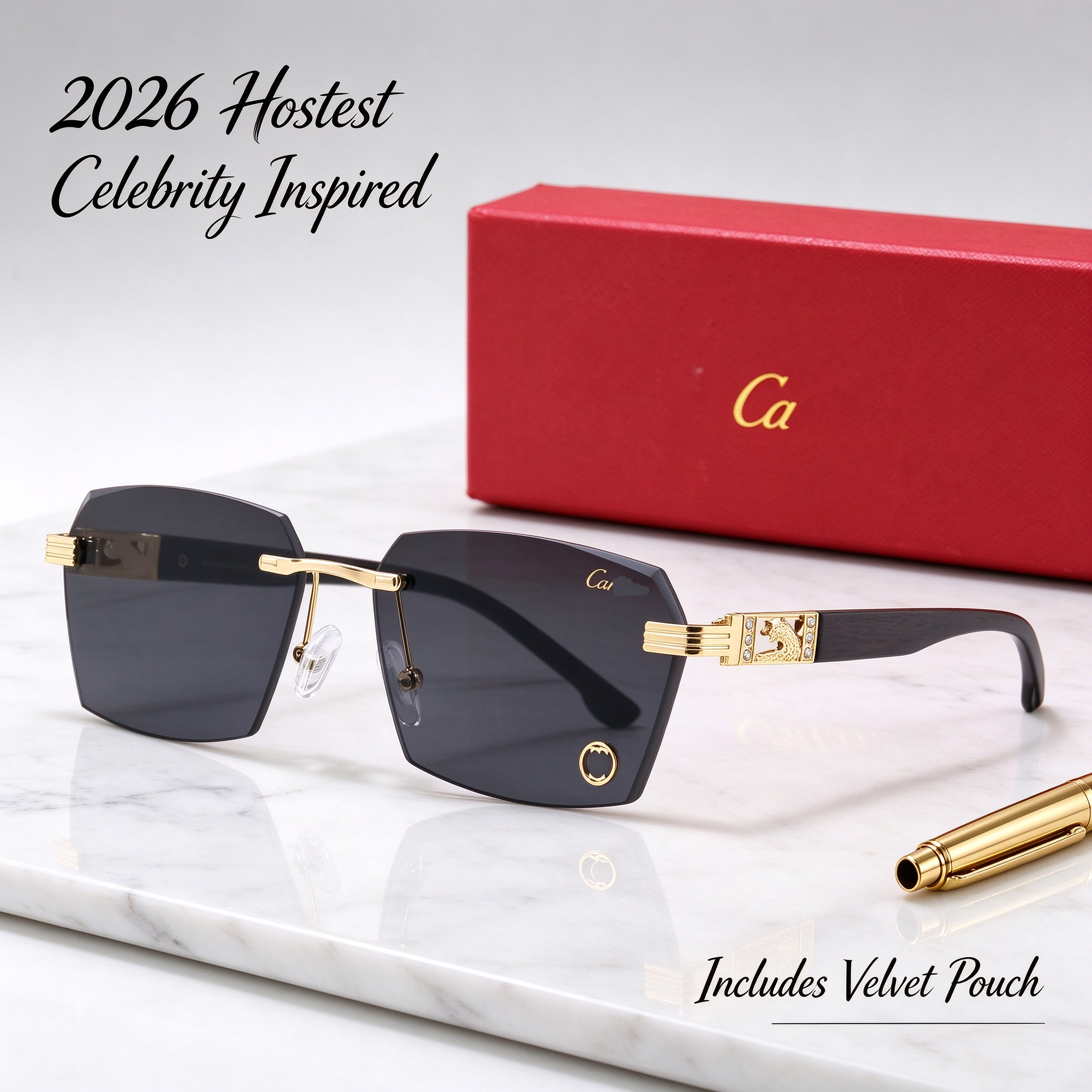 Designer sunglasses fashion polarized sunglasses UV resistant luxury sunglass men women Goggle Retro square sun glass Casual eyeglasses With Boxabas