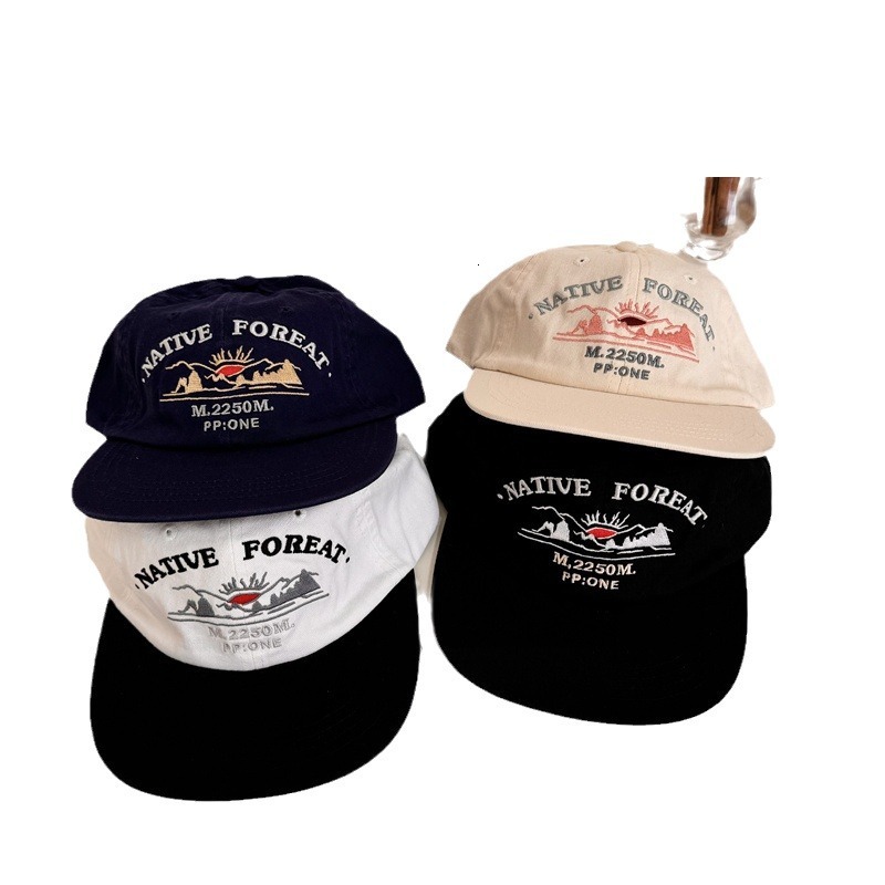 ins hiphop flatbrim baseball women summer Korean version versatile niche street letter cap for trendy men