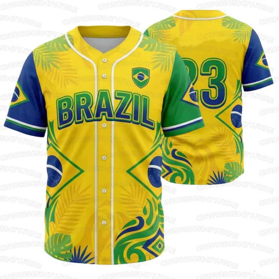 Men's Summer Men's Women's T-Shirts 3D Brazilian Flag Shirt Soccer Fan Gift Party Wear Tops Brazil Short Sleeve BaseballW261017