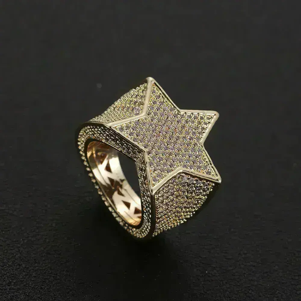 e Collection Ring Sets & Multi-Piece Combination Finger Rings Men Fashion Copper Gold Silver Iced Out High Quality Cz