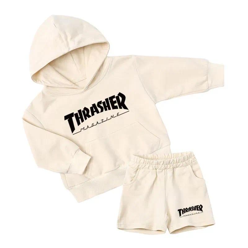 Luxury Kids Tracksuits Street Boys Girls Designer Clothes shorts Baby Hoodies Shorts Two Piece Plush Set Children Hoodie Kid Toddler CSG2407177-8
