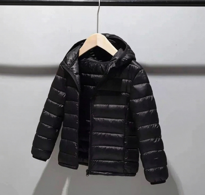 Unisex Boys Girls Hooded Padded Winter Coat, Autumn Winter Thick Warm Lightweight Quilted Jacket, Big Kids Long Sleeve Outerwear for Daily Going Out