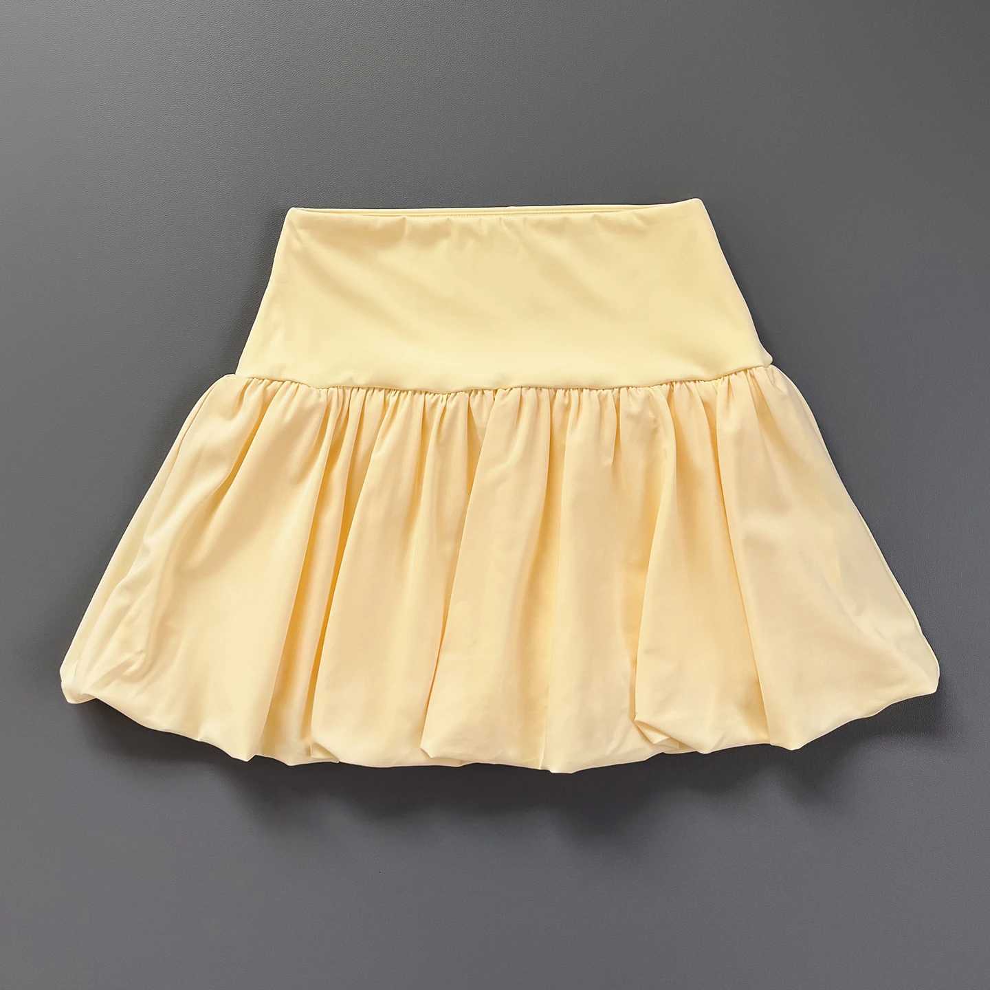 Bubble Skirts Women High Waist Hem Tennis Skort Built-in Liner Shorts Quick Dry Soft Breathable Fitness Running Sports Skirt W261017