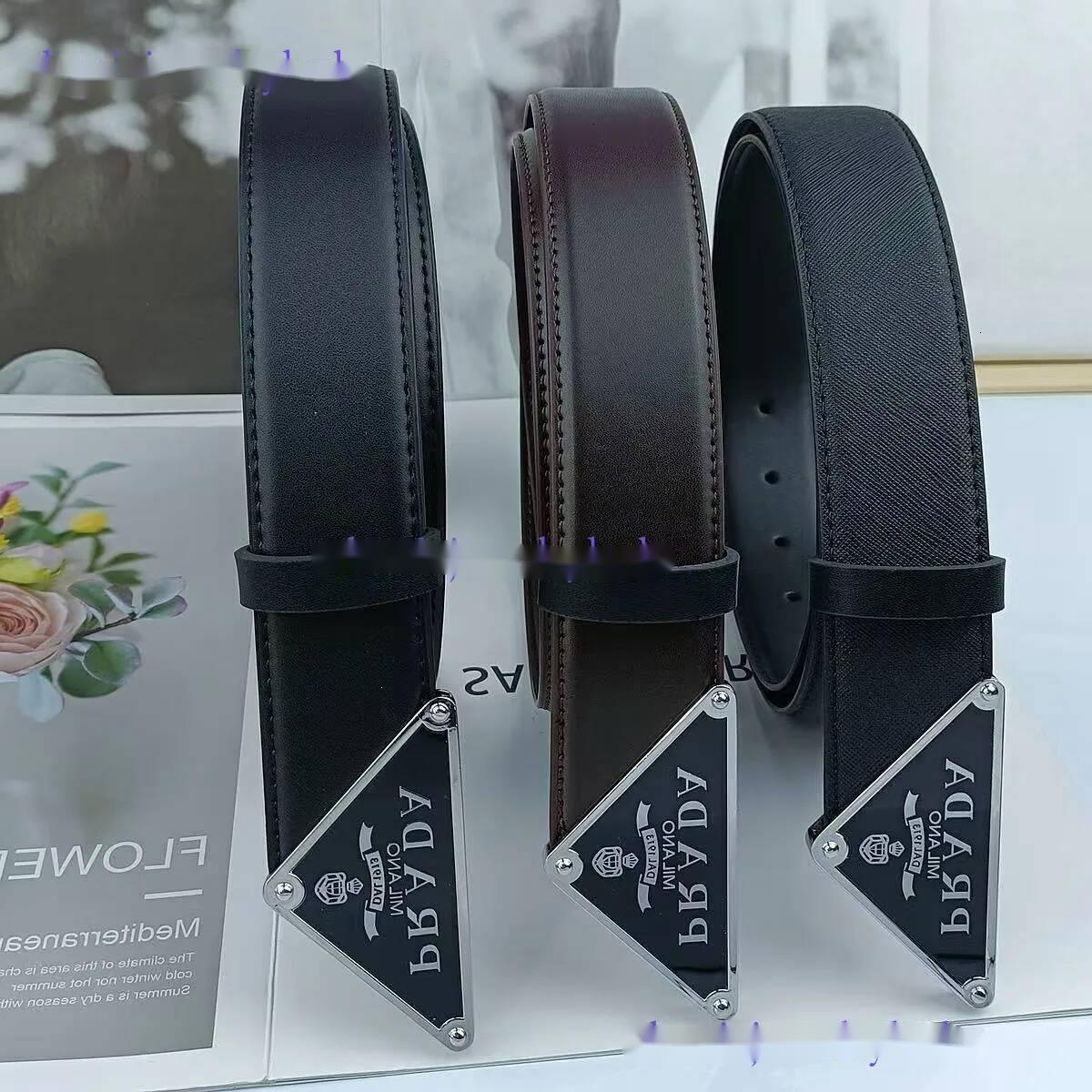 designer belt men women Triangular Leather P Letter Unisex Casual Belt For Pairing With Shorts Skirts Business Attire Jeans