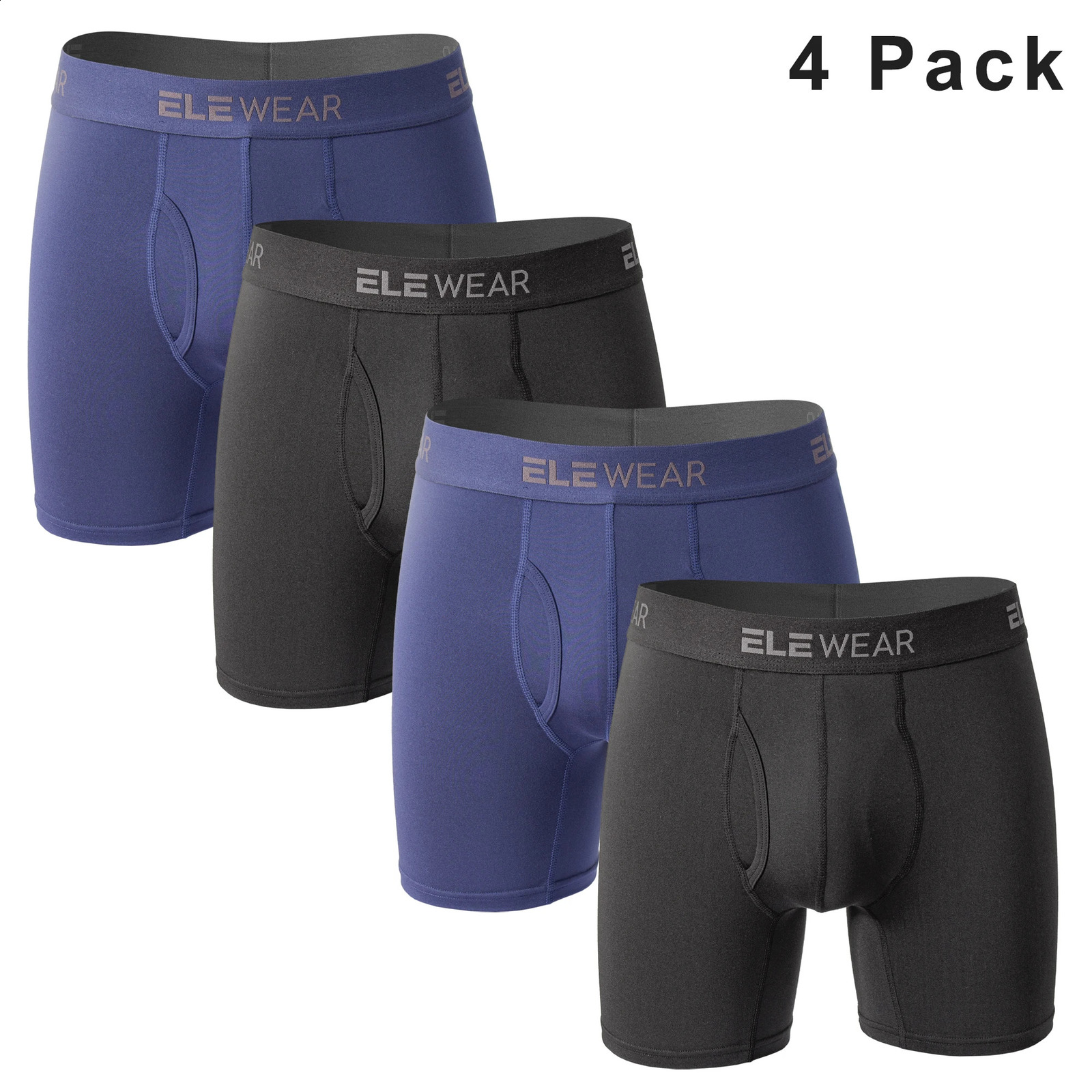 4 Pack Men Underwear With Opening Breathable Mens Boxershorts Men's Panties Underpants Plus Size Fashion Boxers Brief 260924