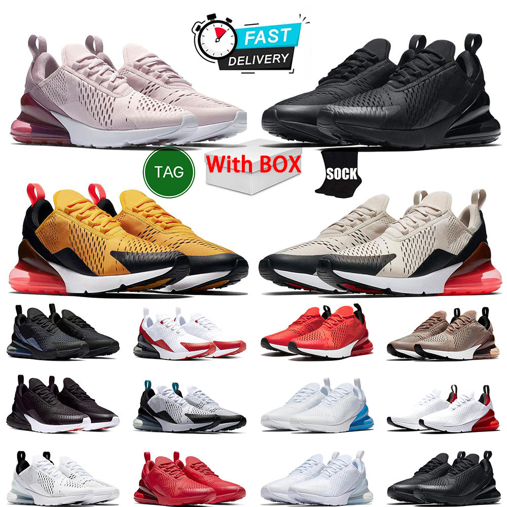 Designer 270s Casual Shoes 270 for men women Brown Triple Black White Photo Blue Habanero Red Tiger Outdoor Trainers Mens Womens Sports trainers Sne