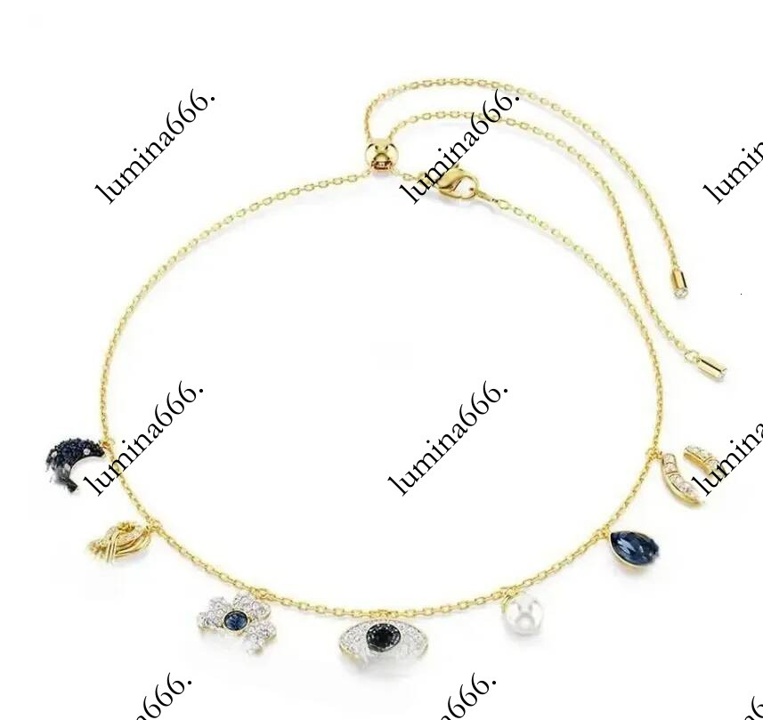 Tarnish Free Evil Blue Eye Love Heart Pendant Necklace Charm 18K Gold Filled Stainless Steel Designer Jewelry Necklaces for Woman Fashion Fine Jewel