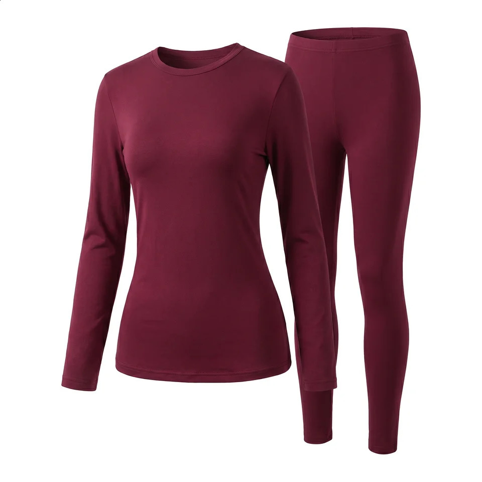 Women's Thermal Underwear Set Soft Comfortable Sleepwear Home Clothes for Autumn Winter Warm Inner Wear Combo 261012