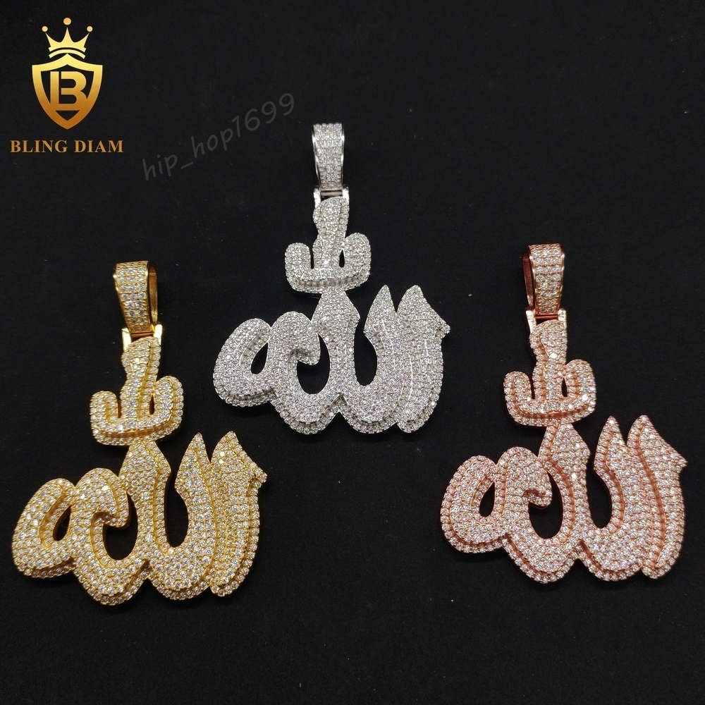 Hot Sale 925 Sterling Silver Fire Moissanite Pendant Hip Hop Iced Out Charm Pass Diamond Tester Fine Jewelry for Men Women