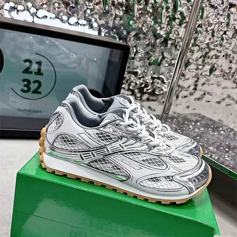 designer shoes orbit Top Quality Designer Runner Sneaker Casual Women Men Trainers Metal Leather Mesh Nylon Fabric Sneakers Green Blue White Black S