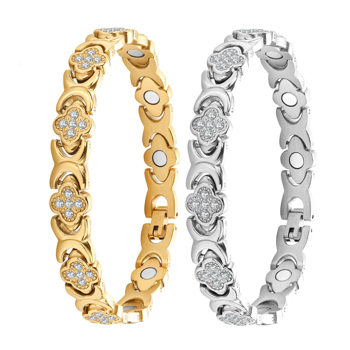 V brand bracelet Best-selling light luxury diamond-encrusted four-leaf clover bracelet, adjustable bangle, stainless steel gift for girlfriend