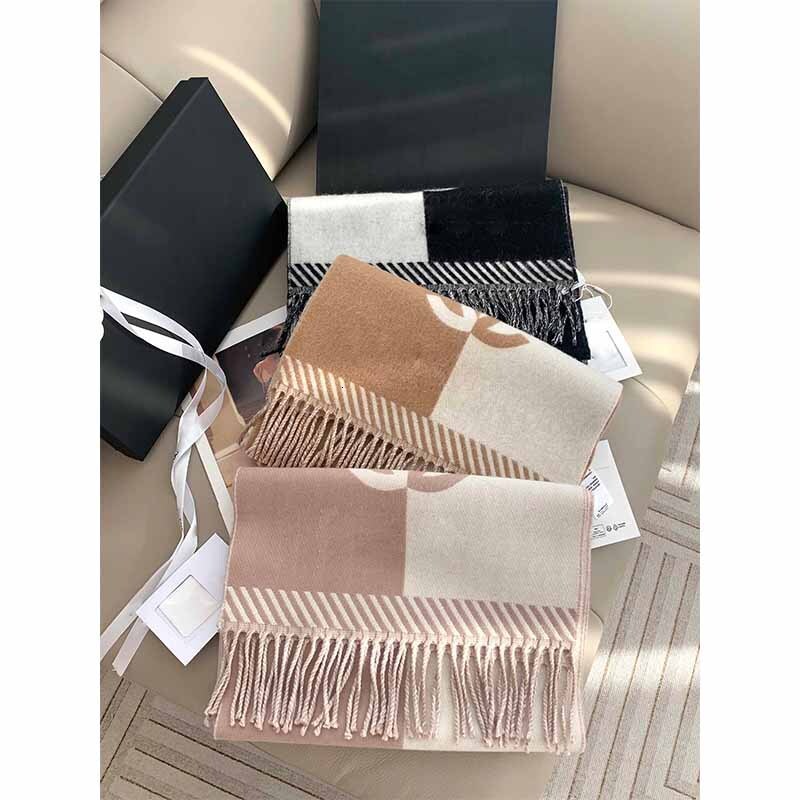High-Quality, Small, Cashmere Women, Featuring Reversible Design With Contrasting Colors Letter Logo, Suitable As Both Scarf And A Shawl For Winter