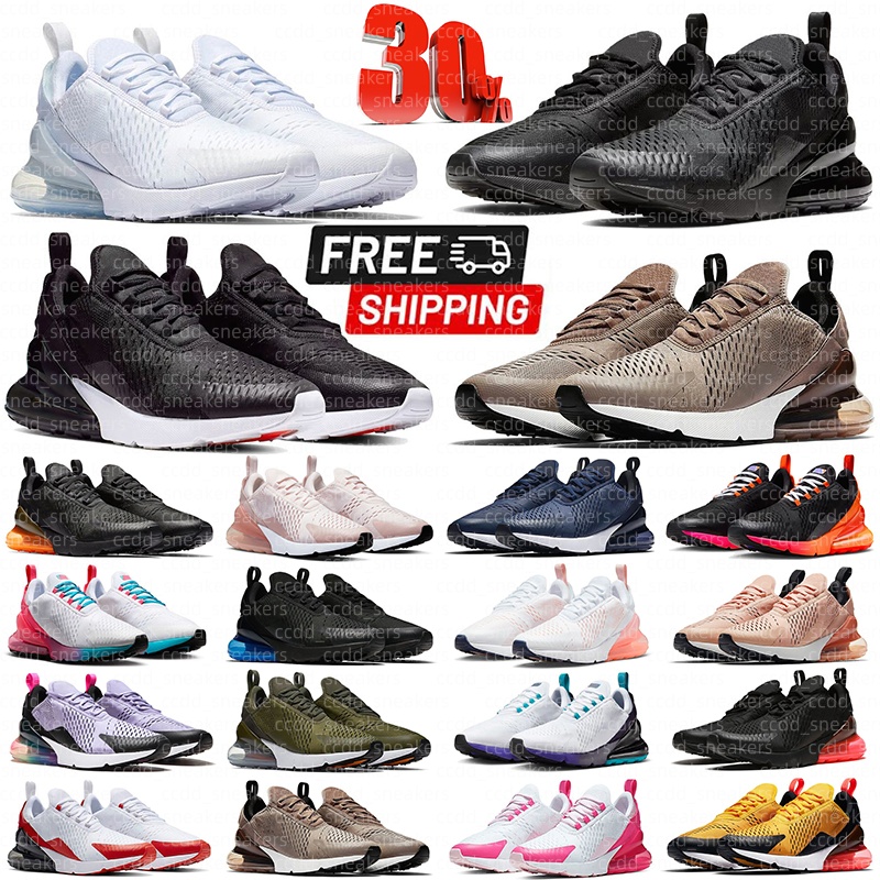 Free Shipping With Box 270 270s Design Running shoes women mens trainers Black White Pink Red Dusty Cactus Barely Rose University Be True Variety Co