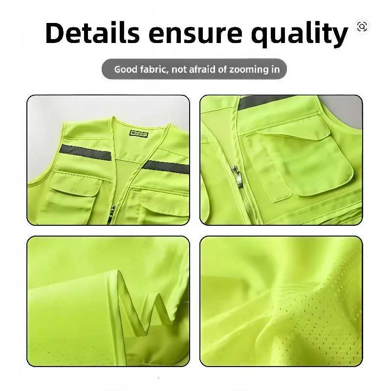 Summer 2026 Men's Mesh Vests Work Vest Breathable Outdoor Work Vest Multi-Pocket Business Event Vest Construction Site Vest withW261017