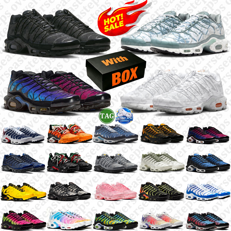 with box tn plus mens tnns designer running shoes men women ankle comfort unisex sneakers outdoor breathable mesh sports trainers size36-47