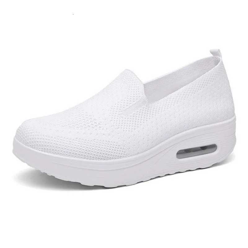 Casual Shoes New Women's Comfortable Flat Sneakers Breathable Lightweight Thick Sole Fashionable Casual Shoes Spring Autumn Seasonal Wear H2610