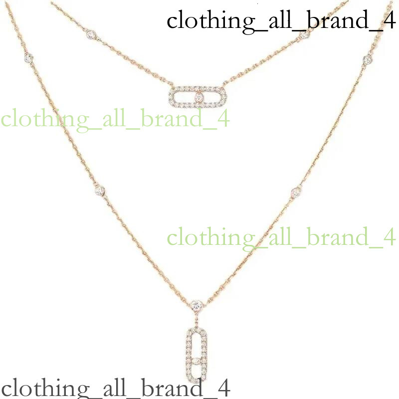 Designer Jewelry High Version Three Diamond Sliding Necklace Fashionable And Personalized Hollow Dynamic Full Pendant Collar Chain Bracelet Gold 202