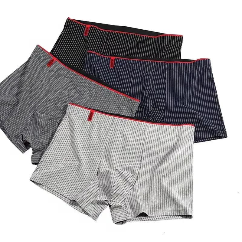 Men's Underwear 4Pcs Cotton Shorts High Elastic Male Underwear briefs Head Underpants Youth Middle Aged Mens Boxer 260506 Underpants