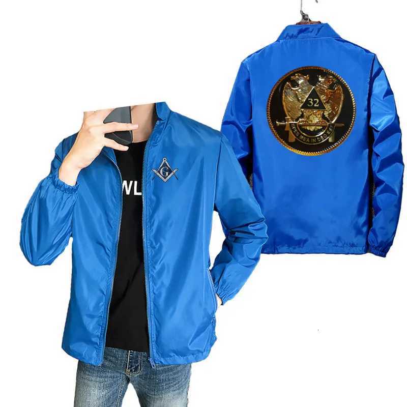 Masonic Freemason Men's Scottish Jackets Rite 32Nd Degree Mens Pilot Jackets Winter Oversize Bomber t shirt Windbreaker Baseball Zipper JacketW