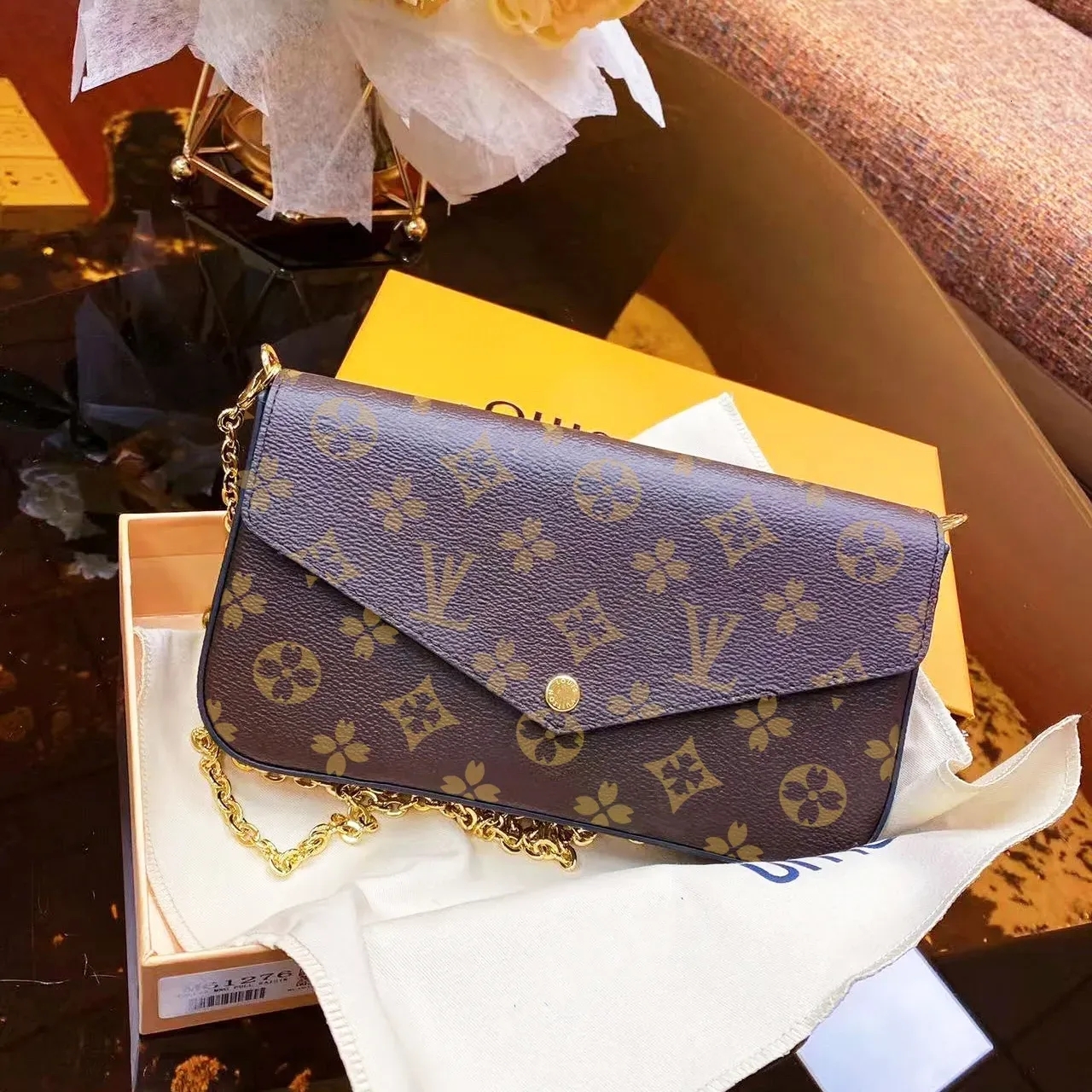 Luxury Designer bag Shoulder Bags 3in1 Set Top Wallet Shoulder Bag Women Classic Flower Pochette Felici fashion Leather Clutch Tote Messenger bags