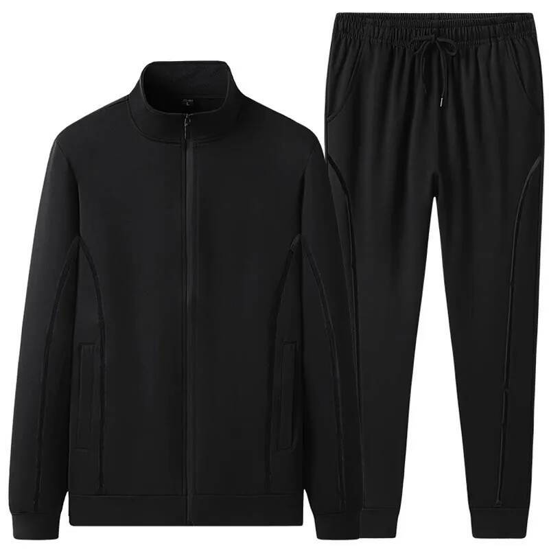 Plus Size 6XL 7XL Men's Sportswear Casual Tracksuits Men Sets Outwear Jacket+Sweatpants Joggers Running Autumn Sports Suit