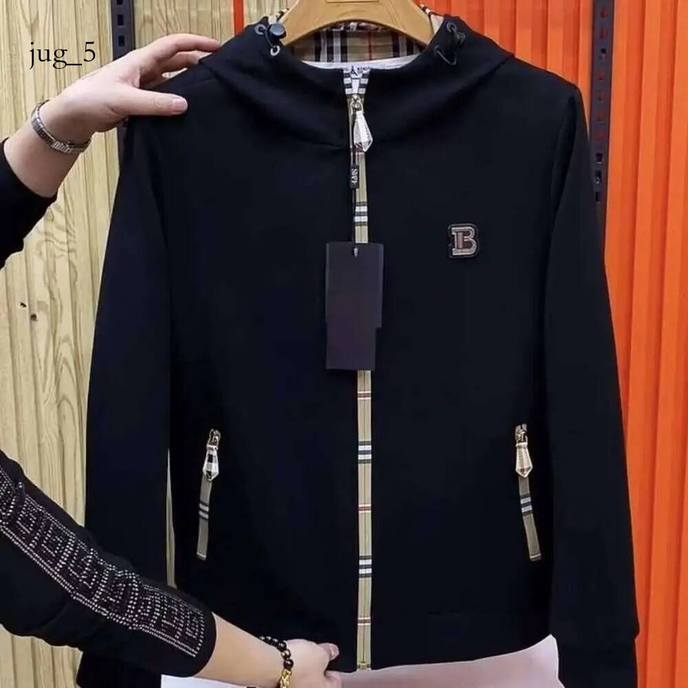 Designer Fashion Spring And Autumn New Products Men's/Women Light Luxury High End Hooded Jacket Comfortable Versatile Casual Coat Bur berries j