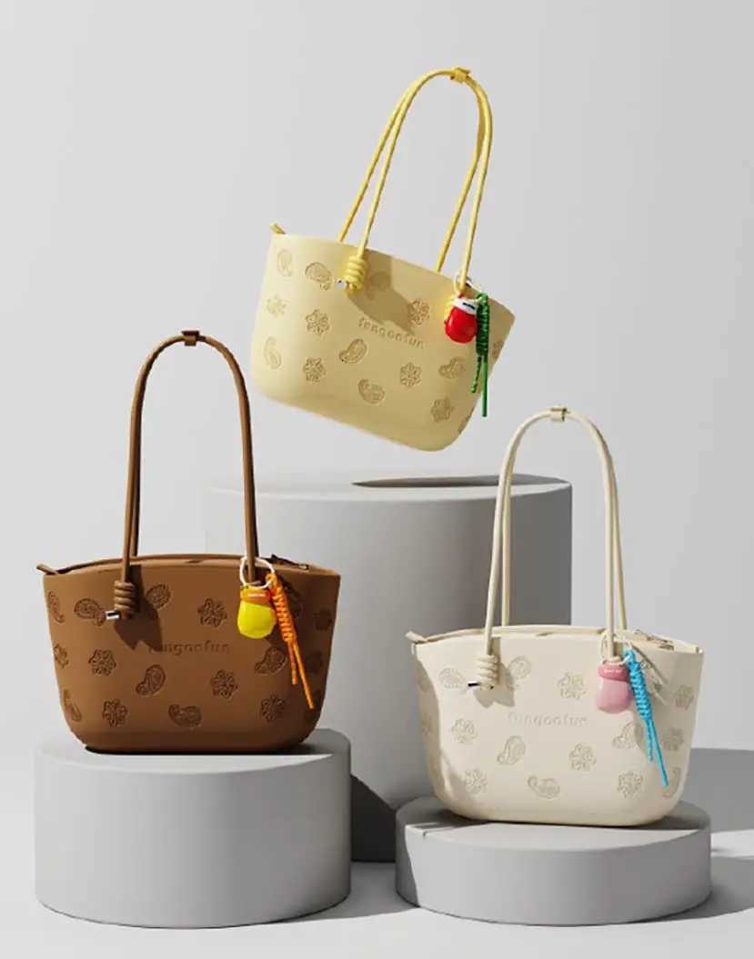 Evening Bags Fungoofun Handbag Women's Large Capacity Tote Bag Adult Waterproof Commuting Shoulder Bag EVA Armpit Bag Female H261016