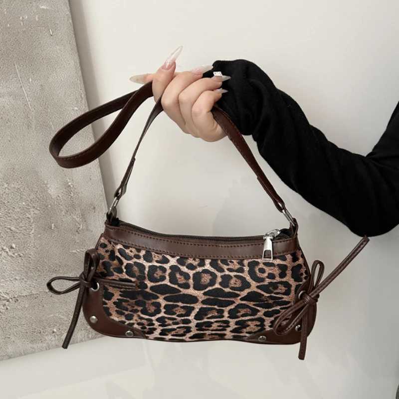 Evening Bags New Armpit Bag Trendy Shoulder Bag Sweet Double Bow Handbag Women's Bag Simple Fashion Armpit Bags H261016
