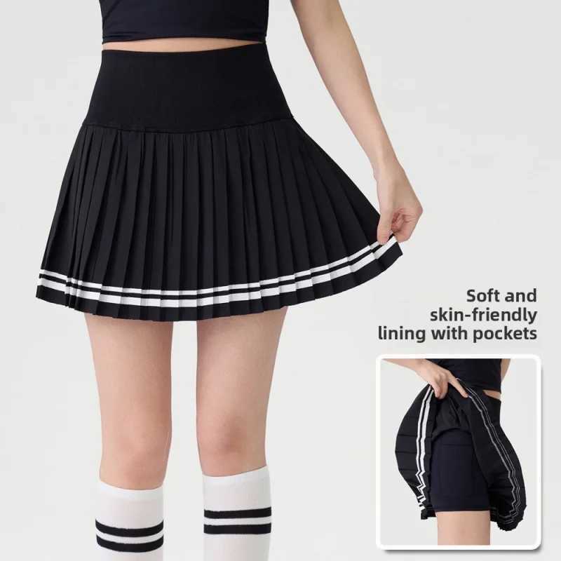 Tennis Skirts Women's High Waisted Skirt with Shorts 2-in-1 Quick Dry Skort Ladies Athletic Gym Running Skirt Summer Activewear W261017