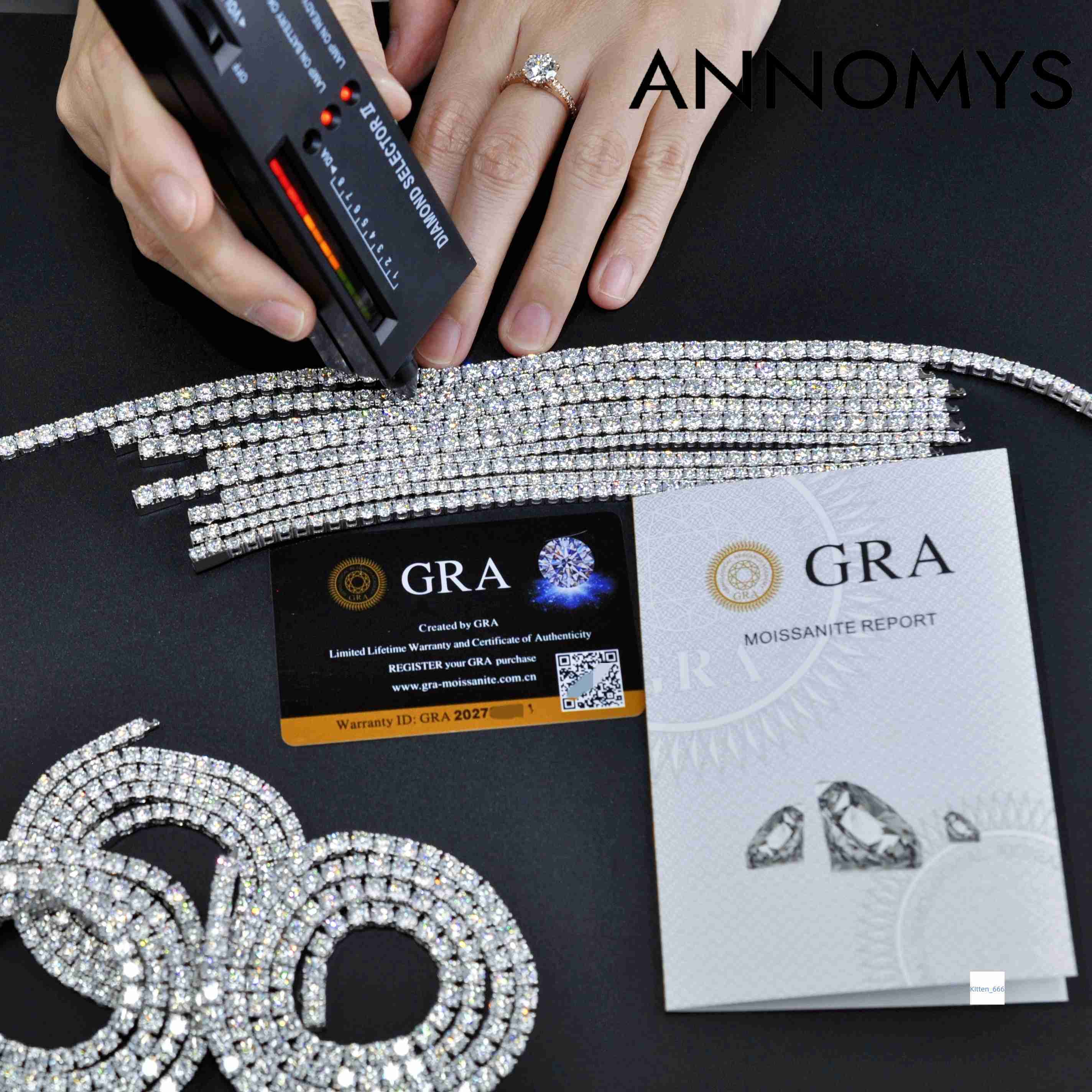 GRA Certificate Wholesale Moissanite Jewelry 925 Sterling Silver 3mm Bangle Tennis Bracelet Unisex Gift Hip Hop