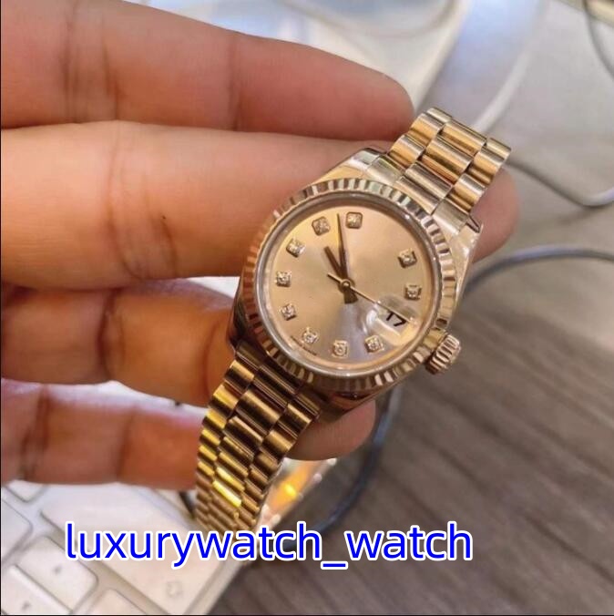 Womens Watches Big Magnifier 179171 179174 179175 26mm Waterproof Sapphire Glass Mechanical Automatic Gold Steel Bracelet Ladies Watch