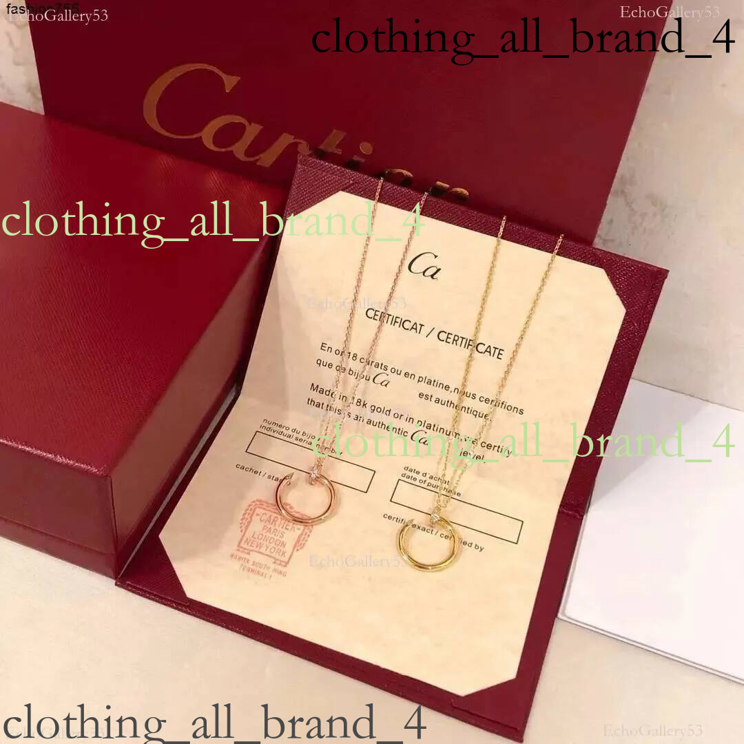 Carteied Brand Designer Necklace Luxury Jewelry Solid Colour Design Necklace Higher Quality Fashion Plated Nail Necklaces 23E