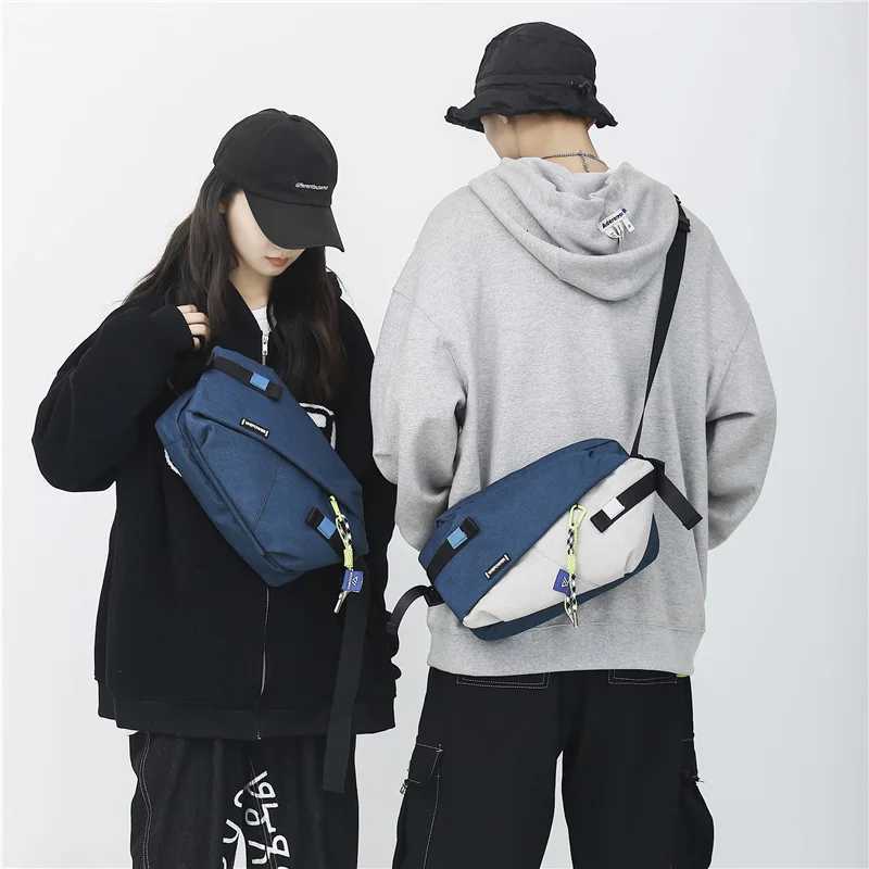 Shoulder Bags High Quality Nylon Panelled Waist Packs 2026 New Unisex Chest Pack Casual Outdoor Travel Crossbody Bag Men Wasit Belt Bags H261016