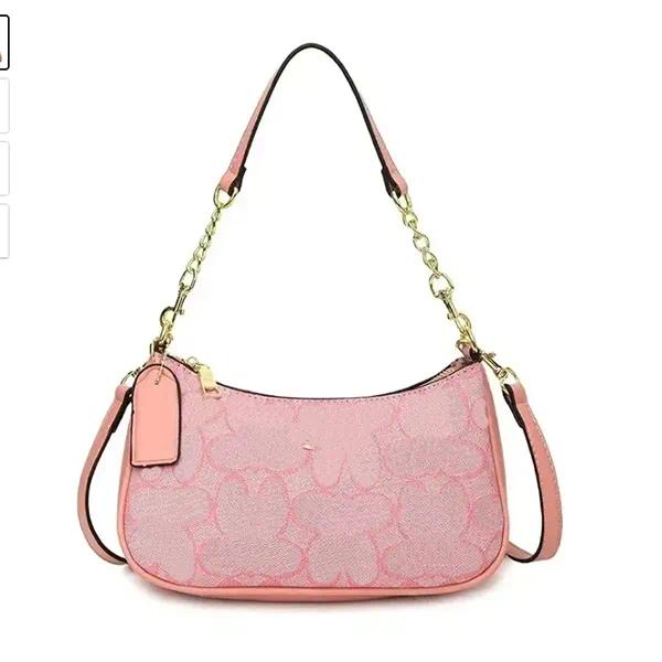 2026 Designer New Fashion Bags Underarm Small Handbags Women Shoulder Bag Soft Half Moon Ladies Baguette Chain Strap Croissant Bags Pink Purse