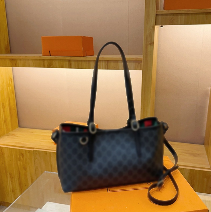 Women s Classic Checkered Tote Bag Large Capacity Shoulder Handbag with Long Strap Vintage Plaid Print Shopping Bag for Work Travel AA